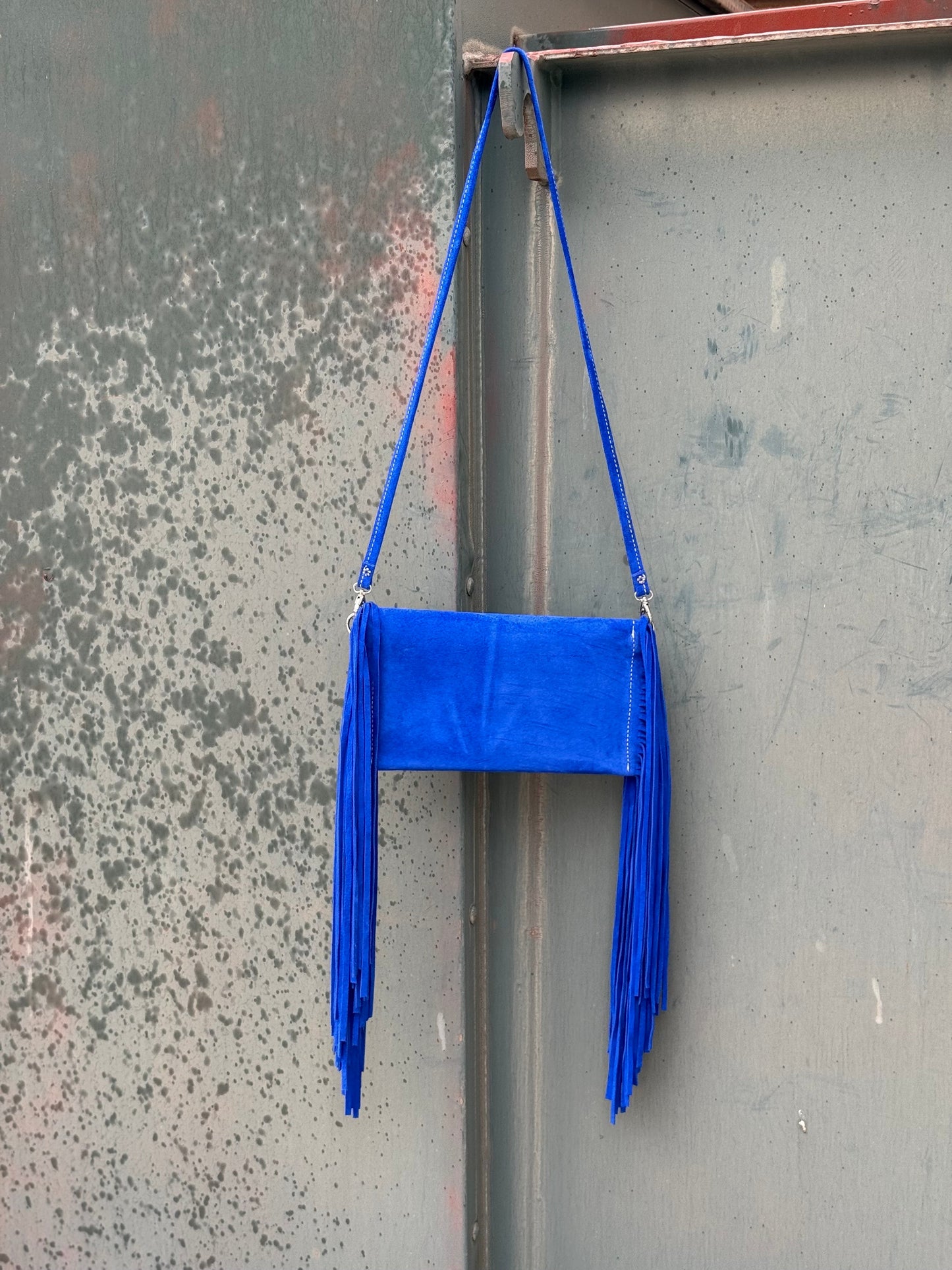 Fringe Clutch- The Blue Cowboy
