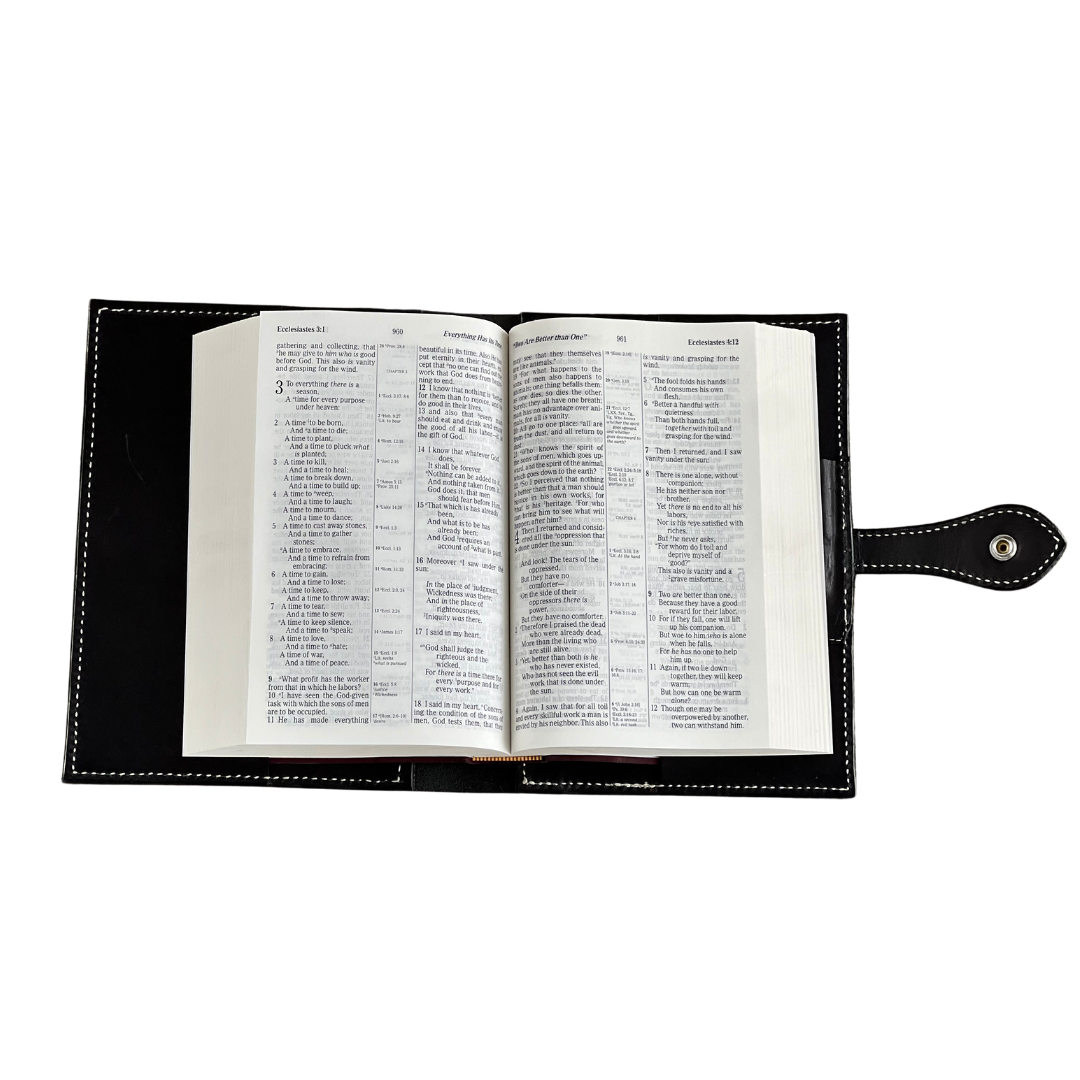 #8 Bible cover Cowboy Stitch- Black