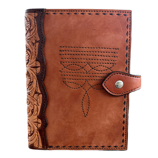 #9 Bible cover Cowboy Stitch- Toast