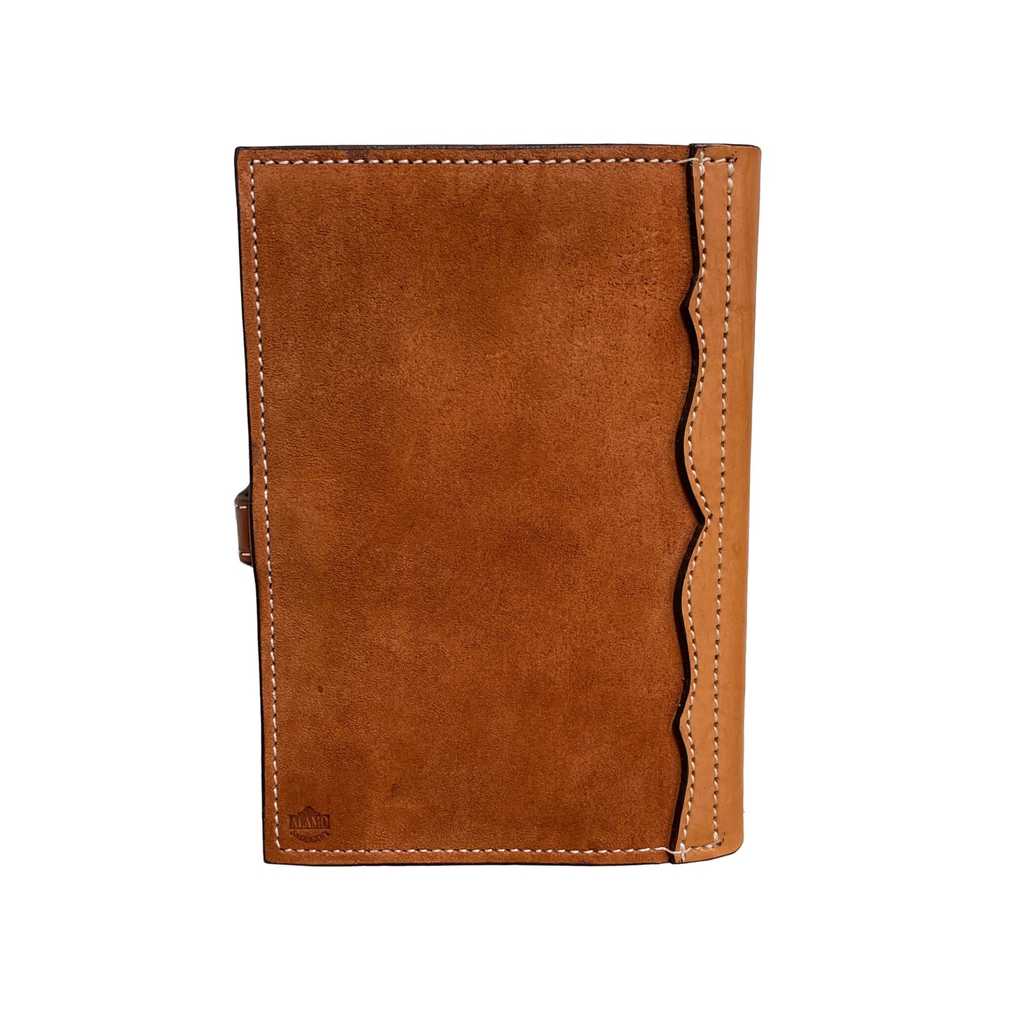 #3 Bible cover rough out toast leather bell flower tooling