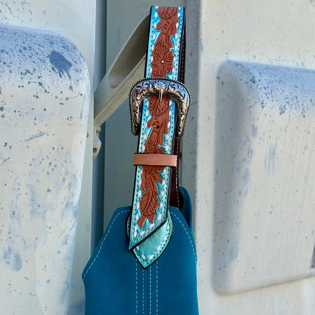 Darlin Duo- Teal With Turquoise Shimmer Strap