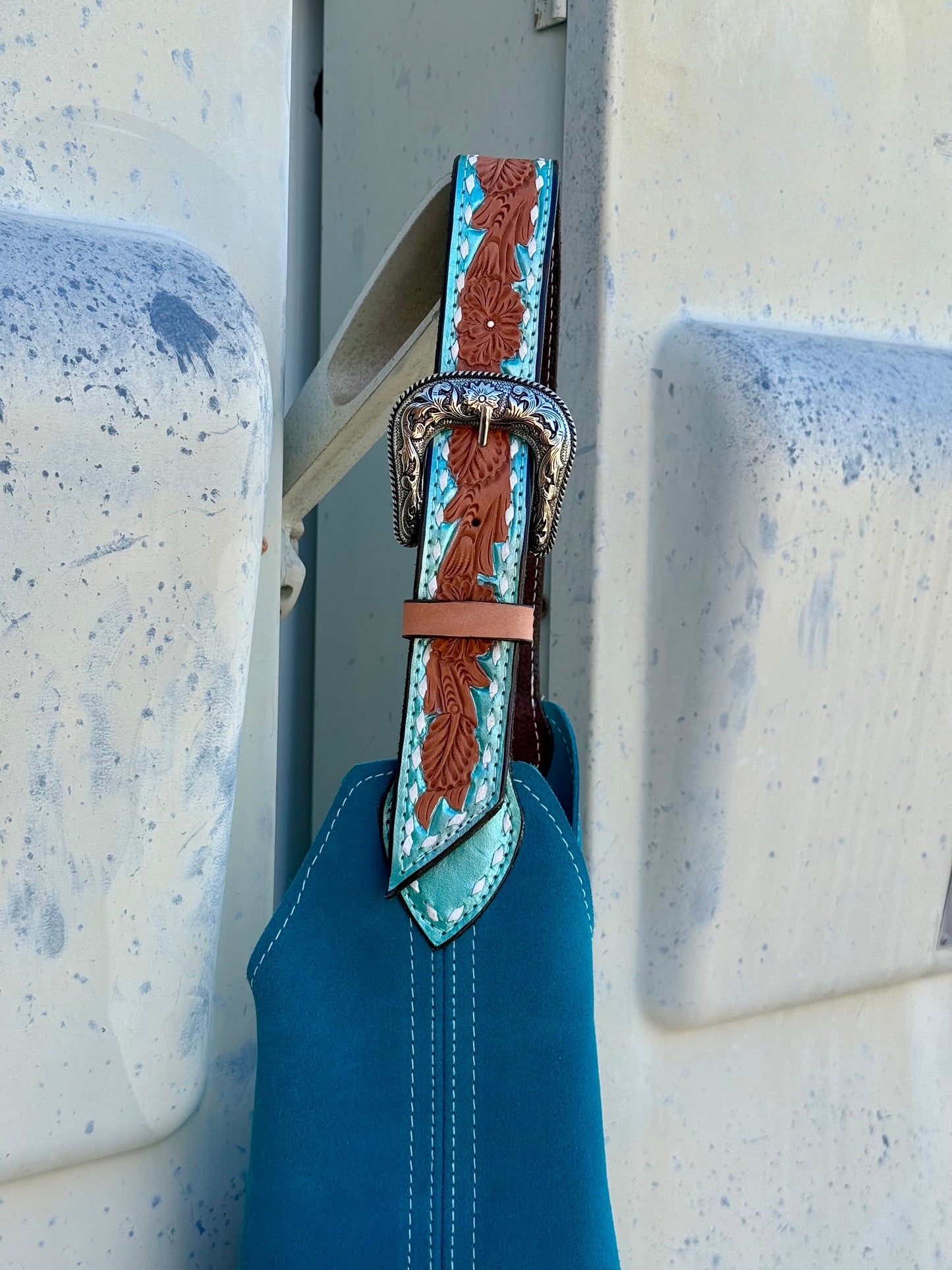 Darlin Duo- Teal With Turquoise Shimmer Strap