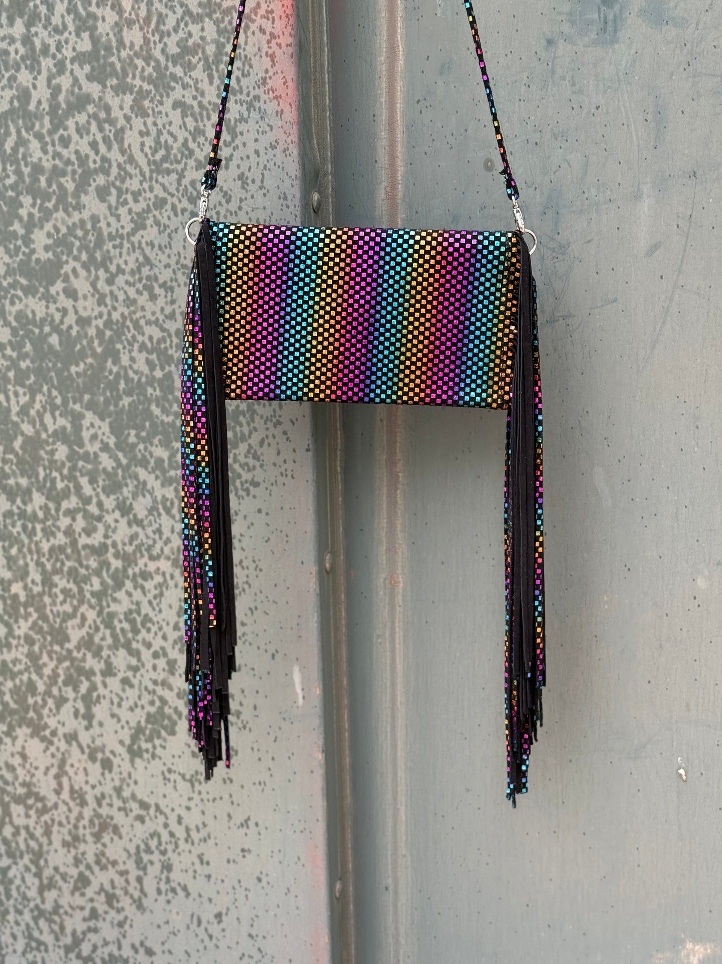 Fringe Clutch- Neon Rodeo