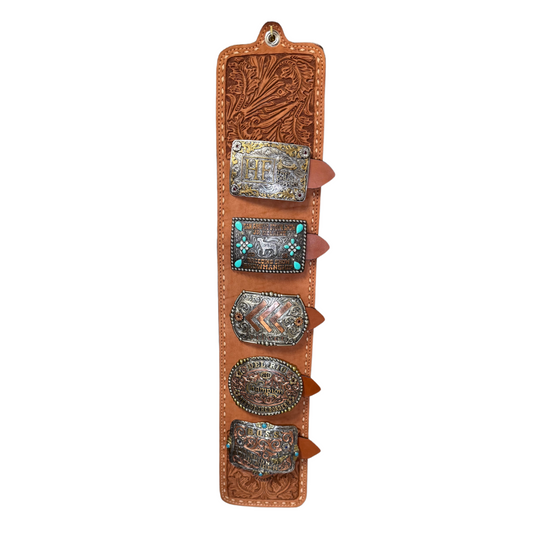 Toast Roughout Oakleaf w/ Tan Buckstitch Buckle Holder